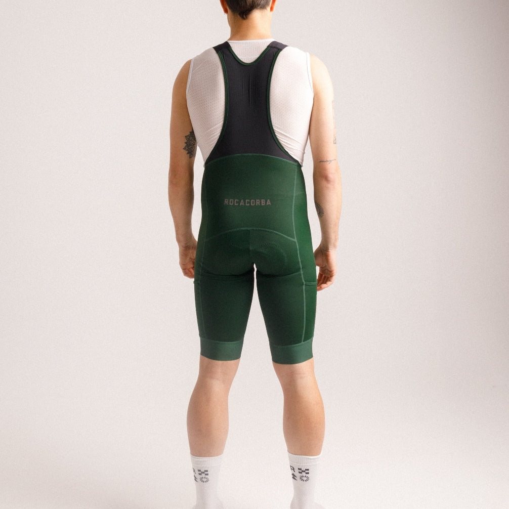 Essential Cargo Bib Shorts 2.0 Bottle Green Unisex