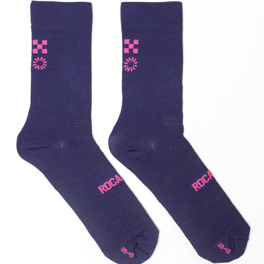 Calcetines de Carrera Azul Marino y Rosa