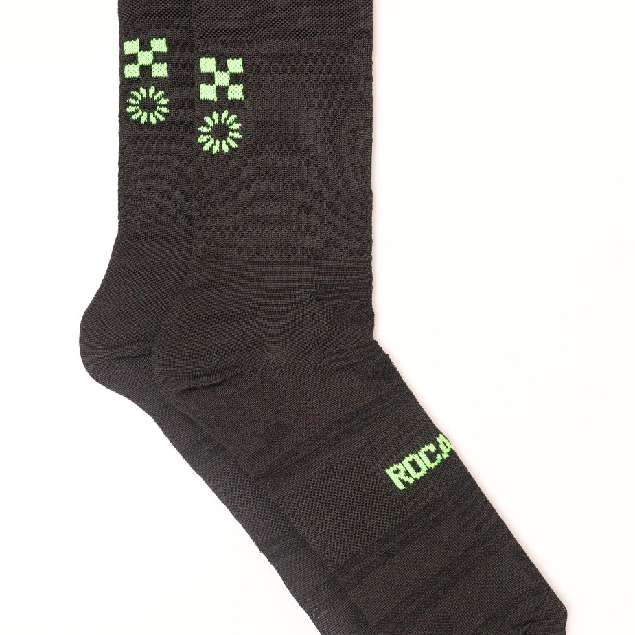 Calcetines de Carrera Negro y Verde